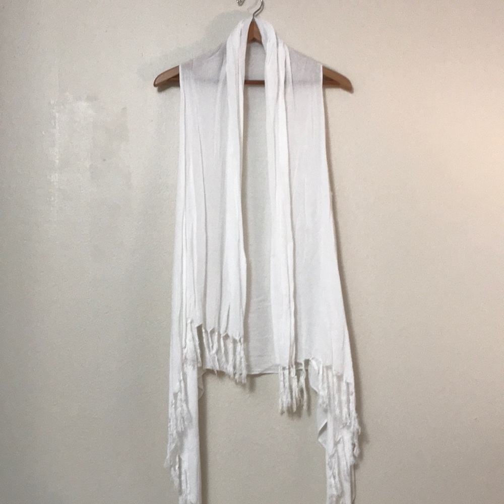 Look Multi- Wear White Shawl/Vest